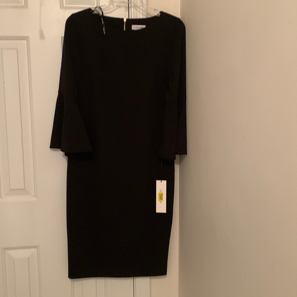 Calvin Klein, Size 8, Black, brand new, never worn, back zipper